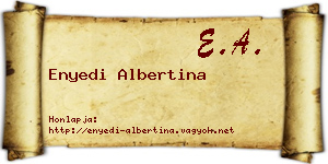 Enyedi Albertina névjegykártya